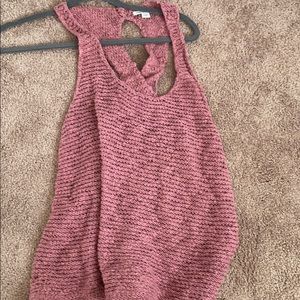Sweater tank crossover back